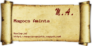 Magocs Aminta névjegykártya